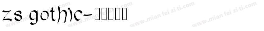 zs gothic字体转换